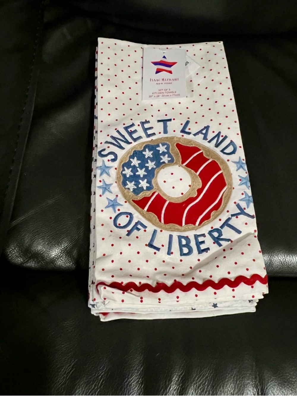 Patriotic Isaac Mizrahi Kitchen Towels Set of 3 - Patriotic Kitchen Towels